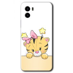 Vivo Y15S Sevimli Kedi Baskılı Uyumlu Silikon Kılıf