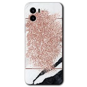 Vivo Y15S Simli Mermer Baskılı Uyumlu Silikon Kılıf