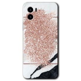 Vivo Y15S Simli Mermer Baskılı Uyumlu Silikon Kılıf