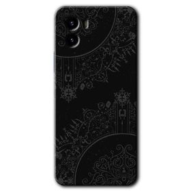 Vivo Y15S Siyah Mandala Baskılı Uyumlu Silikon Kılıf