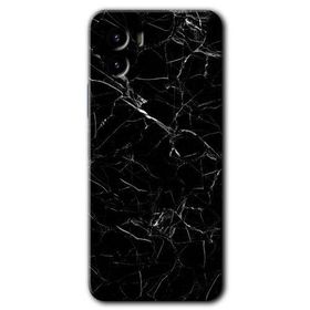 Vivo Y15S Siyah Mermer Baskılı Uyumlu Silikon Kılıf