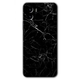 Vivo Y15S Siyah Mermer Baskılı Uyumlu Silikon Kılıf