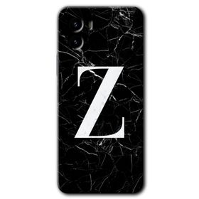 Vivo Y15S Siyah Mermer Desenli Z Harfi Baskılı Uyumlu Silikon Kılıf