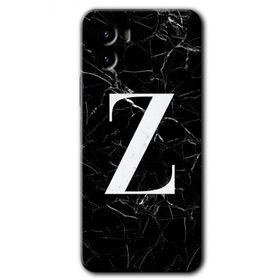 Vivo Y15S Siyah Mermer Desenli Z Harfi Baskılı Uyumlu Silikon Kılıf