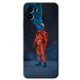 Vivo Y15S Smoke Astronot Baskılı Uyumlu Silikon Kılıf