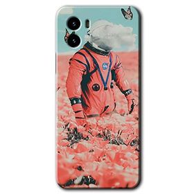 Vivo Y15S Uzay Bahçesi Baskılı Uyumlu Silikon Kılıf