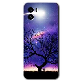 Vivo Y15S Uzay Silüet Baskılı Uyumlu Silikon Kılıf