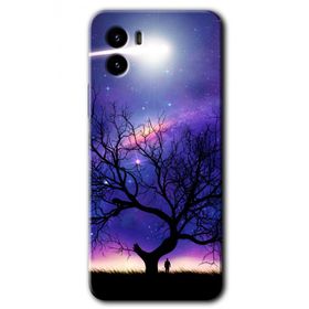 Vivo Y15S Uzay Silüet Baskılı Uyumlu Silikon Kılıf