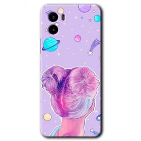 Vivo Y15S Uzaylı Kız Baskılı Uyumlu Silikon Kılıf