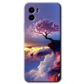 Vivo Y15S Wash Red Wall Baskılı Uyumlu Silikon Kılıf