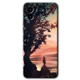 Vivo Y15S Yalnız Savaşcı Baskılı Uyumlu Silikon Kılıf
