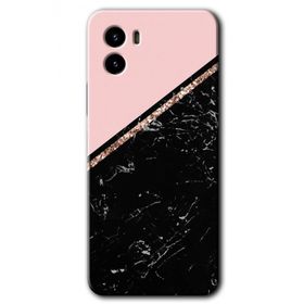 Vivo Y15S Yarım Mermer Baskılı Uyumlu Silikon Kılıf