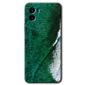 Vivo Y15S Yeşil Okyanus Baskılı Uyumlu Silikon Kılıf