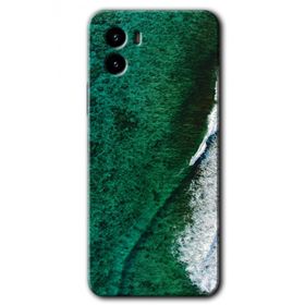 Vivo Y15S Yeşil Okyanus Baskılı Uyumlu Silikon Kılıf