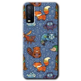 Vivo Y20 Animals Funny Baskılı Uyumlu Silikon Kılıf