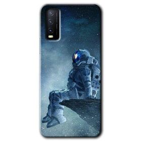 Vivo Y20 Astronot Yalnızlığı Baskılı Uyumlu Silikon Kılıf