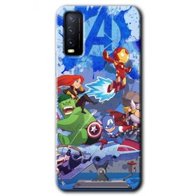 Vivo Y20 Avengers Cartoon Baskılı Uyumlu Silikon Kılıf