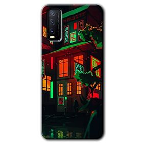 Vivo Y20 China Street Baskılı Uyumlu Silikon Kılıf