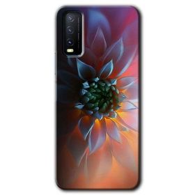 Vivo Y20 Çiçek Motif Baskılı Uyumlu Silikon Kılıf