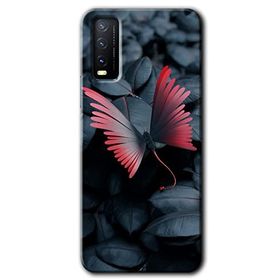 Vivo Y20 Dark Butterfly Baskılı Uyumlu Silikon Kılıf
