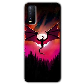 Vivo Y20 Dragon Night Baskılı Uyumlu Silikon Kılıf