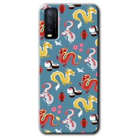 Vivo Y20 Funky Dragon Baskılı Uyumlu Silikon Kılıf