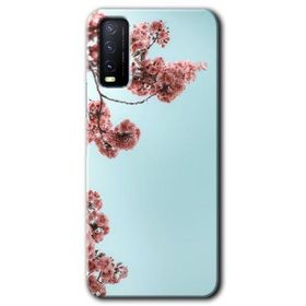 Vivo Y20 Japon Çiçeği Baskılı Uyumlu Silikon Kılıf