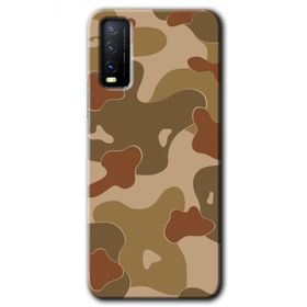 Vivo Y20 Kamuflaj 10 Baskılı Uyumlu Silikon Kılıf