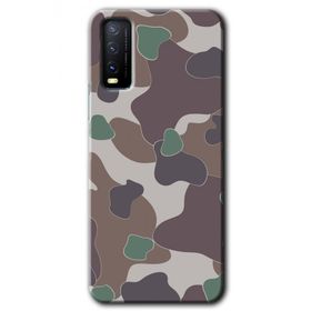Vivo Y20 Kamuflaj 11 Baskılı Uyumlu Silikon Kılıf