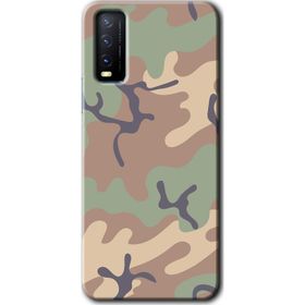Vivo Y20 Kamuflaj 29 Baskılı Uyumlu Silikon Kılıf
