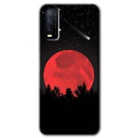 Vivo Y20 Kanlı Ay Baskılı Uyumlu Silikon Kılıf