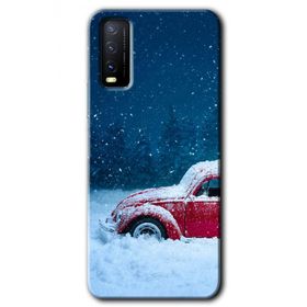 Vivo Y20 Karlı Vosvos Baskılı Uyumlu Silikon Kılıf