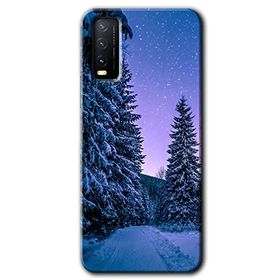 Vivo Y20 Kış Manzarası Baskılı Uyumlu Silikon Kılıf