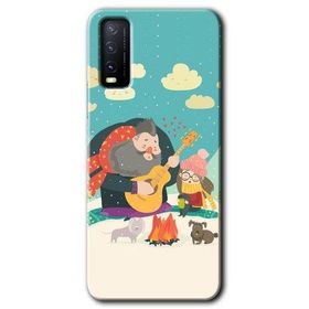 Vivo Y20 Kış Pikniği Baskılı Uyumlu Silikon Kılıf