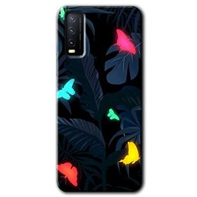 Vivo Y20 Lighter Butterfly Baskılı Uyumlu Silikon Kılıf