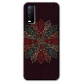 Vivo Y20 Mandala Flower Wal Baskılı Uyumlu Silikon Kılıf