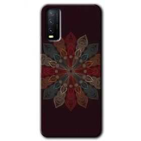 Vivo Y20 Mandala Flower Wal Baskılı Uyumlu Silikon Kılıf