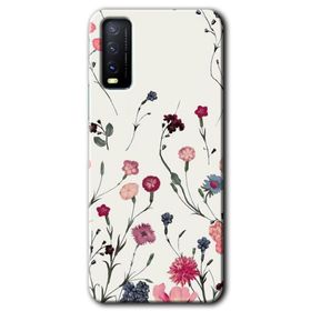Vivo Y20 Mat Çiçek Baskılı Uyumlu Silikon Kılıf