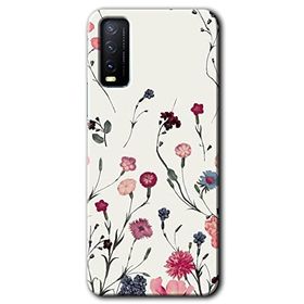 Vivo Y20 Mat Çiçek Baskılı Uyumlu Silikon Kılıf