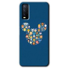 Vivo Y20 Mickey Baskılı Uyumlu Silikon Kılıf