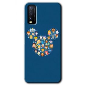 Vivo Y20 Mickey Baskılı Uyumlu Silikon Kılıf