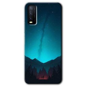 Vivo Y20 Night Fores Mount Baskılı Uyumlu Silikon Kılıf