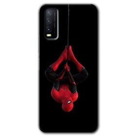 Vivo Y20 Örümcek Adam Baskılı Uyumlu Silikon Kılıf