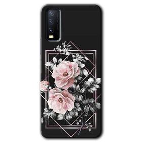 Vivo Y20 Retro Çiçek 1 Baskılı Uyumlu Silikon Kılıf