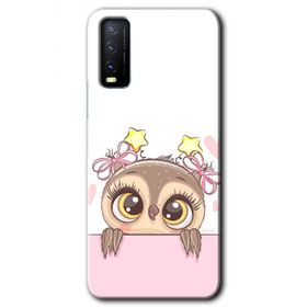 Vivo Y20 Sevimli Baykuş Baskılı Uyumlu Silikon Kılıf
