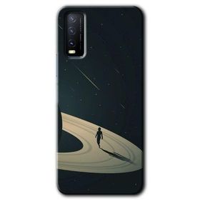 Vivo Y20 Space Planet Baskılı Uyumlu Silikon Kılıf