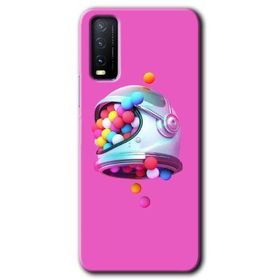 Vivo Y20 Uzay Başlığı Baskılı Uyumlu Silikon Kılıf