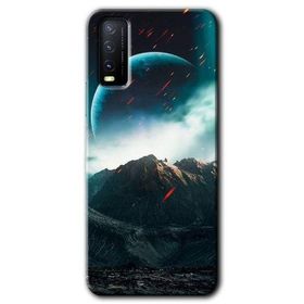 Vivo Y20 Uzay Gökyüzü Baskılı Uyumlu Silikon Kılıf