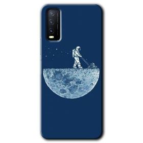 Vivo Y20 Uzay İşçisi Baskılı Uyumlu Silikon Kılıf