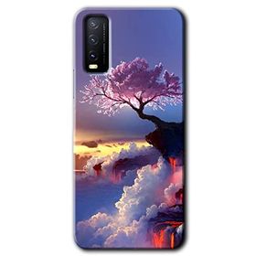 Vivo Y20 Wash Red Wall Baskılı Uyumlu Silikon Kılıf